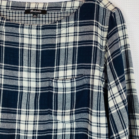 Madewell Flannel Wide Shoulder Neckline Tunic - Picture 2 of 4